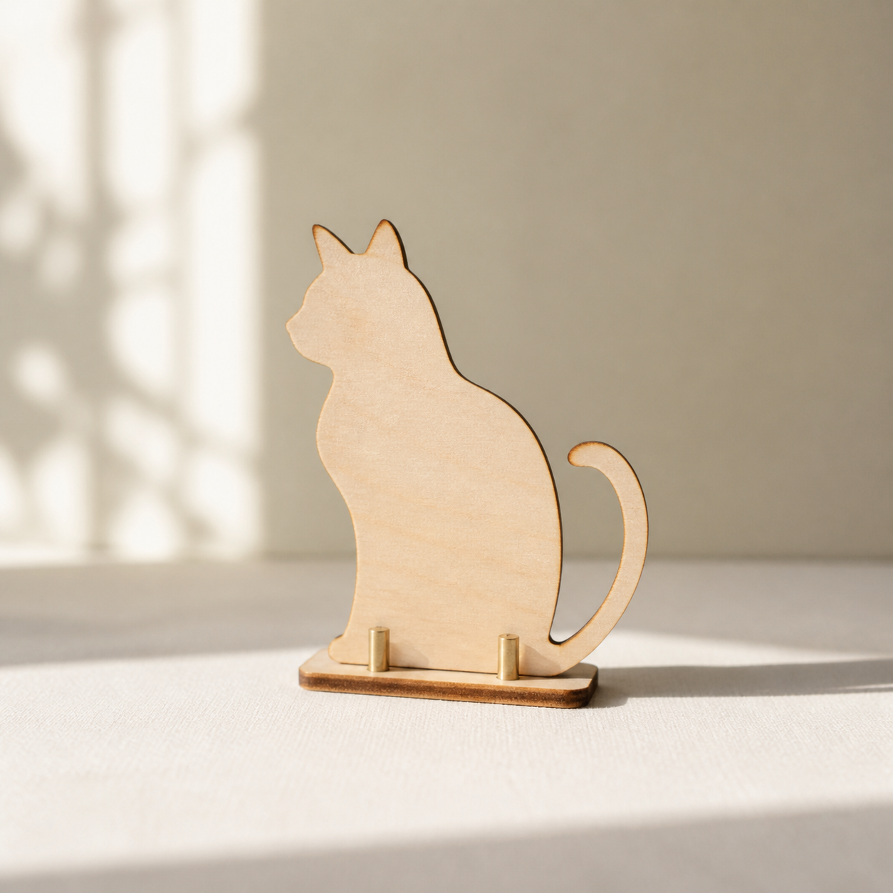 木製の猫シルエット試作イメージ
